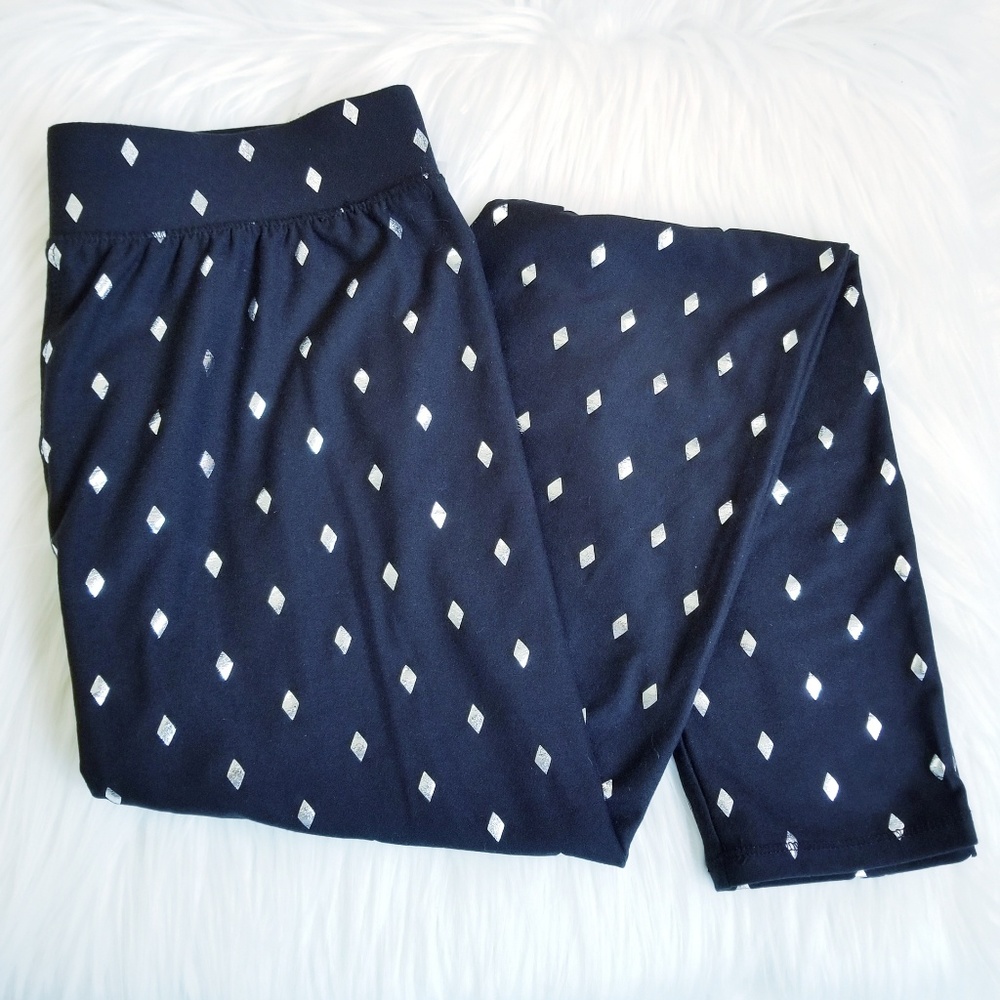 Maurices Black & Gold Diamond Patterned Leggings